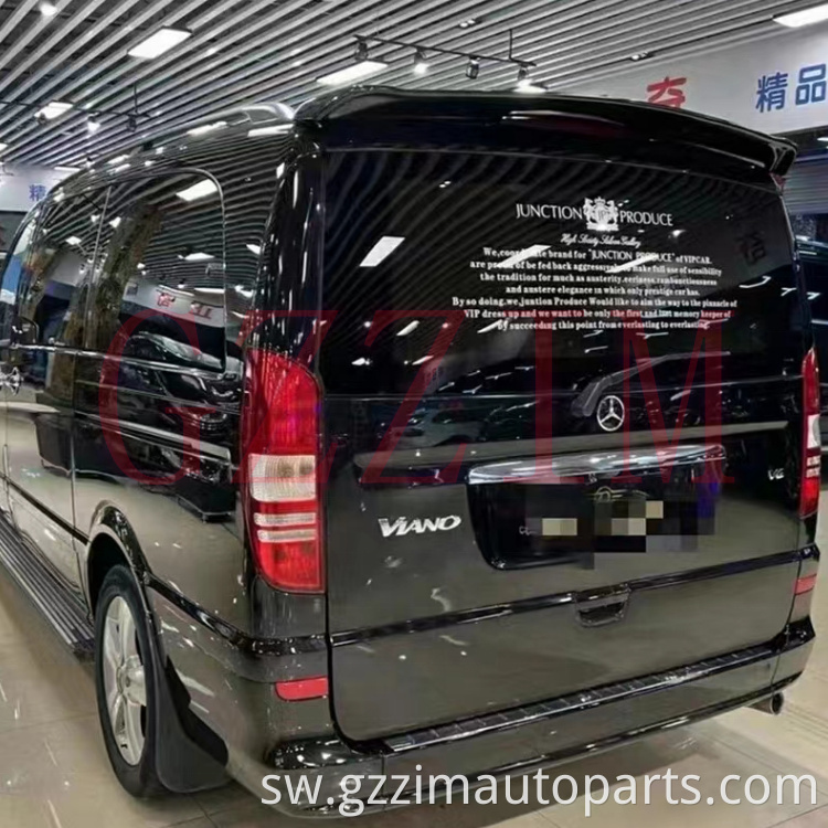 Exterior Accessories ABS Carbon Fiber  Rear Trunk Boot Wing Spoiler For Viano 2005-2015